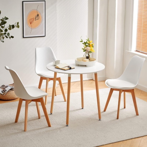 H.J WeDoo Okrągły stół do jadalni, designerski stół kuchenny, 80 CM