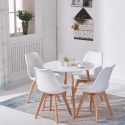 H.J WeDoo Okrągły stół do jadalni, designerski stół kuchenny, 80 CM