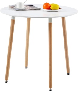 H.J WeDoo Okrągły stół do jadalni, designerski stół kuchenny, 80 CM