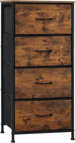 KOMODA Z SZUFLADAMI RETRO VINTAGE 4 SZUFLADY Z UCHWYTAMI DO SYPIALNI SALONU