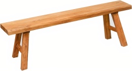 Ławka z litego drewna 100 cm – rustykalna