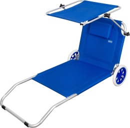 Leżak ORGODOWY aluminium niebieski AKTIVE 67 x 117 x 89 cm