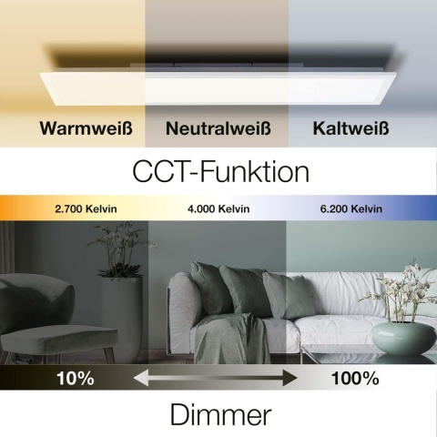 Lightbox Basic panel montażowy LED, 80 x 20 cm, możliwość ściemniania za pomocą pilota