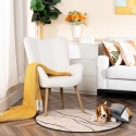 MEUBLE Cosy Fotel relaksacyjny z oparciem, Vanity, tkanina Bouclé