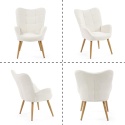 MEUBLE Cosy Fotel relaksacyjny z oparciem, Vanity, tkanina Bouclé