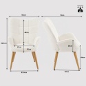 MEUBLE Cosy Fotel relaksacyjny z oparciem, Vanity, tkanina Bouclé