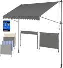 Markiza 120 x 350 cm tkanina osłona przeciwsłoneczna z regulacją wysokości