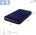 Materac Dmuchany Welurowy Jednoosobowy Łóżko 191x99x25 Intex 64757 New2026