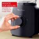 Moulinex – Blender Blendforce Essential 450 W, kielich z tworzywa 1,85 l, kolor Midnight