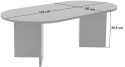 Owalny stolik kawowy SABLE 120x60 trawertynowy beż