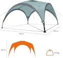 Pawilon ogrodowy Amazon zielony 3,65 x 3,65 m wodoszczelny