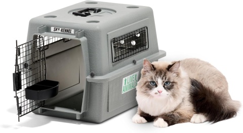 Petmate Transporter lotniczy Beeztees 715563 53 x 40 x 38 cm, szary IATA