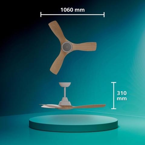 Philips Lampa sufitowa z wentylatorem 30W+24W 3000/4300/6500K 106cm biała