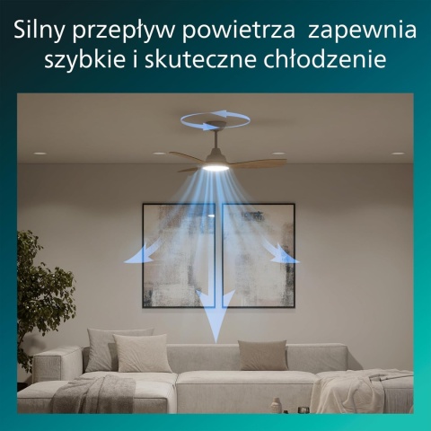Philips Lampa sufitowa z wentylatorem 30W+24W 3000/4300/6500K 106cm biała