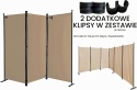 QUICK STAR Parawan 3-częściowy 170 x 165 cm, materiałowa ścianka działowa