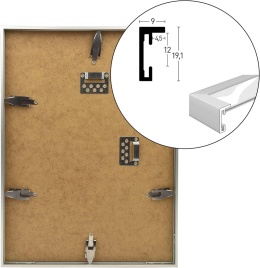 Rama aluminiowa CZARNA 40x50 cm z passe-partout z oknem 30x40 cm ramka