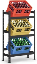 Regał magazynowy metalowy Songmics 125,4 x 70 x 32 cm max 30 kg na półkę