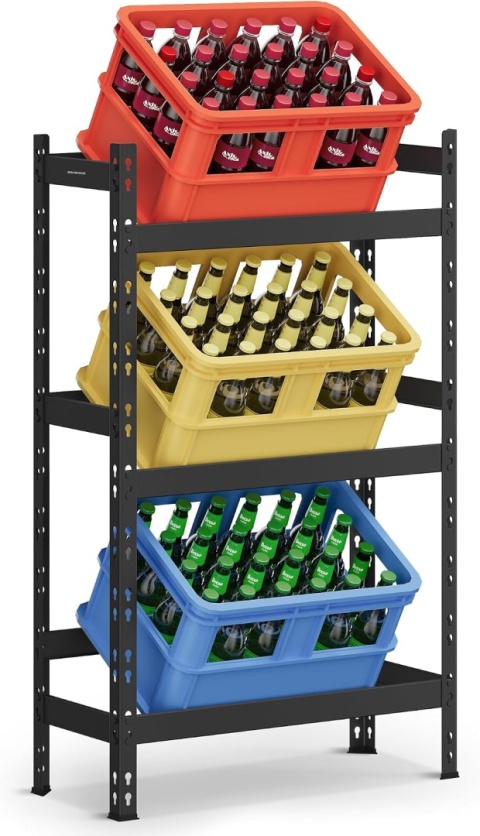 Regał magazynowy metalowy Songmics 125,4 x 70 x 32 cm max 30 kg na półkę