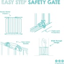 Regalo Easy Step Walk Thru Gate, Biały, Pasuje do przestrzeni o szerokości od 60 cm do 90 cm