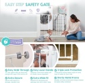 Regalo Easy Step Walk Thru Gate, Biały, Pasuje do przestrzeni o szerokości od 60 cm do 90 cm