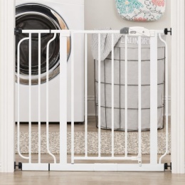Regalo Easy Step Walk Thru Gate, Biały, Pasuje do przestrzeni o szerokości od 60 cm do 90 cm