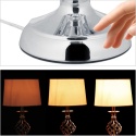 Relaxdays Lampa stołowa nowoczesna, lampka dotykowa, s3 stopnie ściemniania,