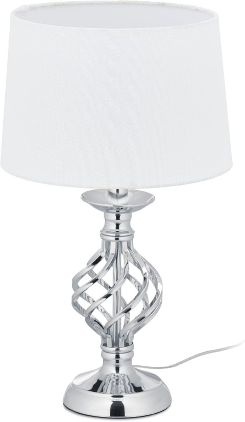Relaxdays Lampa stołowa nowoczesna, lampka dotykowa, s3 stopnie ściemniania,
