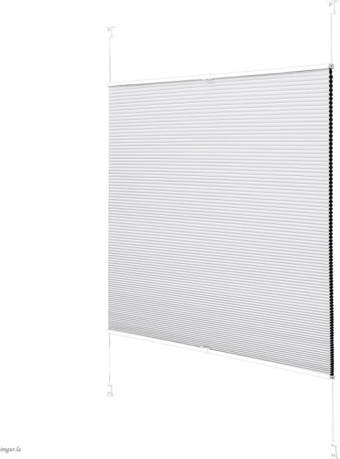 Roleta Plisowana Bezinwazyjna Bez Wiercenia 45 x 100cm Szara