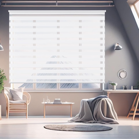 Roleta Sekey Dzień i noc 55 x 120 cm szara