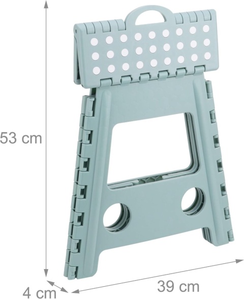 TABORET STOŁEK SKŁADANY ANTYPOŚLIZGOWY KRZESŁO PODEST SCHODEK 150KG 40CM