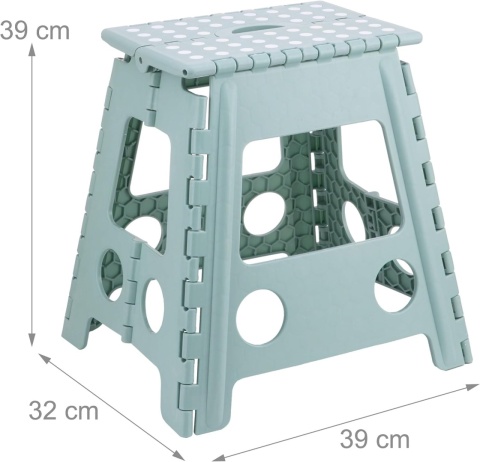 TABORET STOŁEK SKŁADANY ANTYPOŚLIZGOWY KRZESŁO PODEST SCHODEK 150KG 40CM