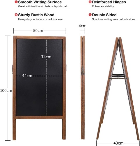 Tablica Unho Zewnętrzna dwustronna magnetyczna 50x100cm brązowa