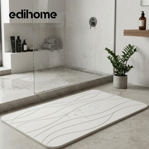 edihome, Diatomitowa mata łazienkowa 40 x 60 cm, mata kamienna, szybkoschnąca, antypoślizgowa,
