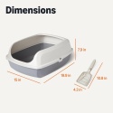 Amazon Basics kuweta dla kota z otwartą górą, łatwa do czyszczenia