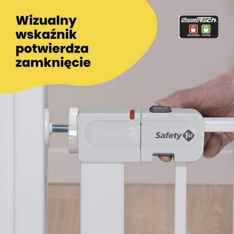 Barierka na drzwi, schody Safety 1ST rozporowa 73-80 cm biała