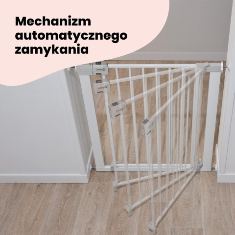 Barierka na drzwi, schody Safety 1ST rozporowa 73-80 cm biała