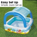 52192 Basen Dmuchany Dla Dzieci Z Daszkiem 140 x 140 x 114cm BESTWAY