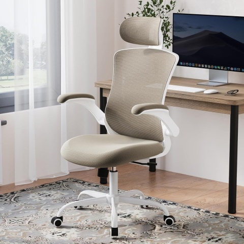 COLAMY Krzesło biurowe, z siateczką, podparciem okolic lędźwiowych, ergonomiczne