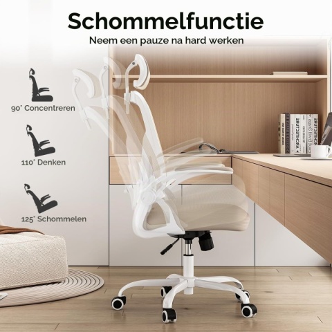 Farini Ergonomiczne krzesło z podłokietnikami do biura na kółkach