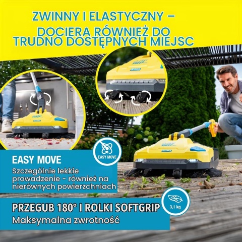 GLORIA Zamiatarka akumulatorowa EasySweep 18 V w zestawie akumulator Bosch