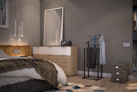 Haku Möbel 30569 Solid Wood Calet Black Hévea 36 x 47 x 102 cm