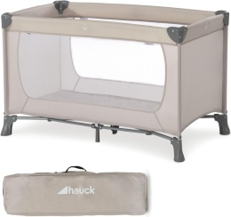 Hauck 604144 Łóżeczko Turystyczne dla Dzieci, Beżowy, 125 x 65 x 76 cm , składane