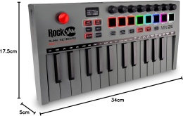 KEYBOARD ROCKJAM GO 25 KLAWISZY USB BLUETOOTH AUX MIDI 8 PERKUSJI RJMK25