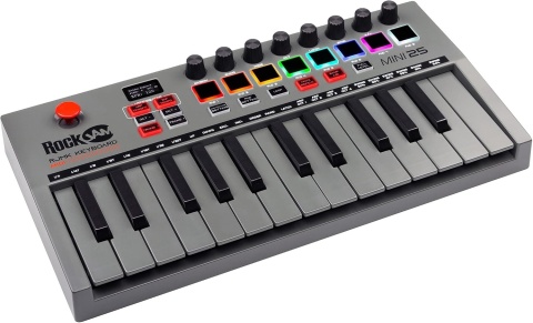 KEYBOARD ROCKJAM GO 25 KLAWISZY USB BLUETOOTH AUX MIDI 8 PERKUSJI RJMK25