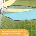 Kerbl Pet Wybieg dla Zwierząt, Srebrny/Niebieski, ⌀ 143 cm z osłoną