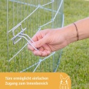 Kerbl Pet Wybieg dla Zwierząt, Srebrny/Niebieski, ⌀ 143 cm z osłoną