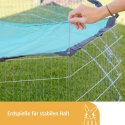 Kerbl Pet Wybieg dla Zwierząt, Srebrny/Niebieski, ⌀ 143 cm z osłoną