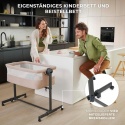 Kinderkraft Neste Up 2 - Dziecięce Niemowlęce Łóżeczko Dostawne 2w1 Beige
