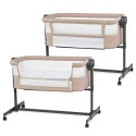 Kinderkraft Neste Up 2 - Dziecięce Niemowlęce Łóżeczko Dostawne 2w1 Beige