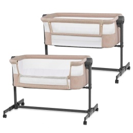 Kinderkraft Neste Up 2 - Dziecięce Niemowlęce Łóżeczko Dostawne 2w1 Beige